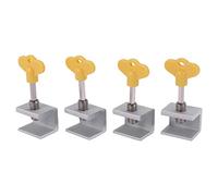 Katnetoly 4 Set Serrature per Finestre Scorrevoli Regolabili Fermata in Alluminio + Plastica Serratura di Sicurezza per Serrature Con Serratura per Finestre di Sicurezza Home Office