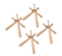 Katnetoly 4 Set Supporto in Legno per Espositore di Baseball Softball Stand Display Baseball Stand Holder per Giocatori di Baseball Fans, Durevole