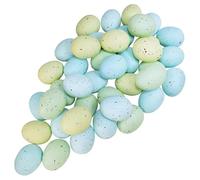 Katnetoly 40 Pezzi di Uova di Pasqua Artificiali in Schiuma Maculata, Uova Decorative Verde Pastello Blu da 2,1 Pollici per Decorazioni da Tavola Neutre