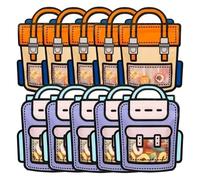 Katnetoly 40 Pezzi Sacchetti per Imballaggio Regali Sacchetti Scuola per Cartoni Animati A Forma Caramelle Snack Sacchetti Autobloccanti per Bambini Decorazioni per Feste Compleanno Regali,C