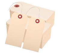 Katnetoly 400 Pezzi Etichette per Spedizione Vuote Etichette per Spedizione con Filo Etichette Manila Etichette Sospese con Foro Rinforzato e Filo Metallico