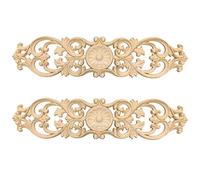 Katnetoly 40Cmx10Cm Decalcomanie Intaglio del Legno Intagliato Angolo Fiore Decorazione della Casa Porta ' Letto Patch Onlay Applique nel Legno