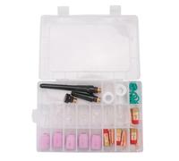 Katnetoly 41 Pezzi/TIG Torcia di Saldatura Ugello di Copertura Lente Gas Tazza di Vetro Kit per WP17/18/26 Saldatura Accessori Kit di Strumenti Set
