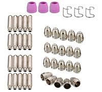 Katnetoly 46 PZ per -55-60 WSD-60 Kit di Materiali di Consumo per Taglierina al Plasma Taglio al Plasma Torcia Punta Ugelli Elettrodi Cappuccio Schermato