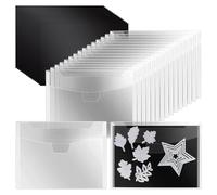 Katnetoly 48 Tasche per Timbri e Fustelle con Fogli Magnetici in Gomma, Porta Ricevute per Organizer per Riutilizzabili Impermeabili