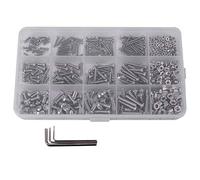 Katnetoly 480Pz Pulsante Testa 12 Dimensioni Vite E Kit, M2 M3 Acciaio Assorted Esagonale a Testa Cilindrica Nuts Assortimento Set Kit