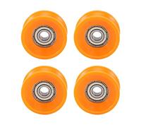 Katnetoly 4Pcs 6X30X13Mm Cuscinetti Sigillati Rivestiti nel Plastica Acciaio 606Z Profondità U Scanalatura Guida Ruota Puleggia Cuscinetto un Sfere Ruota
