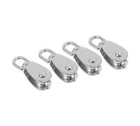 Katnetoly 4PZ Single Pulley Block M15 Rullo Puleggia Piccola in Acciaio Inossidabile per di Corda in Puleggia D' Girevole A 360 ° All'Aperto