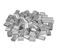 Katnetoly 5/32 di pollice (4 mm) filo diamantato manicotti in alluminio clip raccordi calpestabili 100 pz