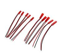 Katnetoly 5 Accoppiamenti 22AWG 100mm con 2Pin JST M F Spina per Collegamento del Motore Della Batteria RC