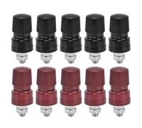 Katnetoly 5 Paia di Morsetti di Collegamento Placcati In, Terminale Filettato M6, Ampia Applicazione, Facili da Distinguere, Forte Conduttività