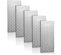 Katnetoly 5 PCS Pietra per Affilare In Diamante, Piastra di Affilatura Doppia Faccia con Piastra Grossa e Base Antiscivolo