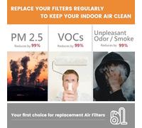 Katnetoly 5 Pezzi / 1 Set per Aspirapolvere Portatile SC861 SC861A Accessori Filtro Haipa Filtro HEPA