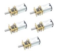 Katnetoly 5 Pezzi GA12-N20 MiNI Motoriduttore In Metallo DC 3V Motoriduttori con Ruota Dentata 15 /Min