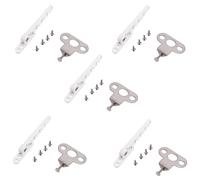 Katnetoly 5 Pezzi Limitatore di Ventilazione Della Finestra Fermo Staffa Antivento Apertura Interna Limitatore di Porta e Finestra Gancio Antivento Bianco