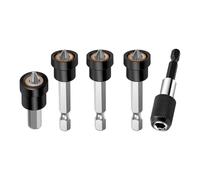 Katnetoly 5 Pezzi Premium Magnetic Drywall Screw Setter- Punte PH2 per Cartongesso Vite per Cartongesso 1/4 Pollice Hex Posizionamento Punta B