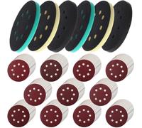 Katnetoly 5 Pollici 8 Fori Ganci e di Schiuma Orbitale In Loop e Dischi di Levigatura 110pc Dischi di Levigatura, da 40 A 600 Grana