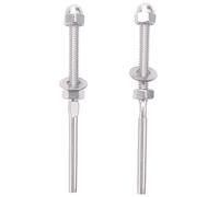 Katnetoly 50 nel Acciaio Corrimano Ringhiera Tendicatena Filettato per Estremità Filettatura per 1/8 Di Pollice (50 Pezzi)