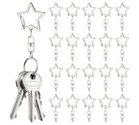 Katnetoly 50 Pezzi A Molla A Forma di con Fibbia A Catena e di Salto Aperto, per La Creazione di Gioielli DIY