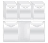 Katnetoly 50 Pezzi con Tasche per Timbri con A Pressione e Tasche Portaoggetti per la Scuola, L'Home Office, 7,08 X 9,44 Pollici