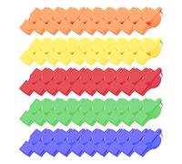 Katnetoly 50 Pezzi Fischietto Arbitro Professionale Non Nucleare Fischietto Volpe Fischietto Salvavita nel Plastica Speciale per Gioco