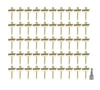 Katnetoly 50 Pezzi Fissaggio per Recinzione In Filo Metallico In Lega per Chiodi per Recinzione In Legno Tenero per Agricoltura,Giardinaggio,Riutilizzo,Vite per Graffette