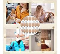 Katnetoly 50 Pezzi Targhetta Chiave in Legno Vuota per Incisione Chiave, in Legno Non, Targhette per DIY, Stile 7