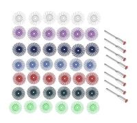 Katnetoly 50 PZ Kit di Dischi Radiali A 1 Set di Spazzole Da 1 Pollice Abrasiva con Gambo Da 3 Mm Ruota di Lucidatura per Accessori per Utensili Rotanti