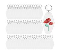 Katnetoly 50 Vuoti per Motel con, per Hotel, Targhette per Chiavi in Vinile, Artigianali DIY Ed Targhette per Bagagli B