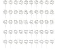 Katnetoly 50 X Metallo Titolare Fili Biglietto Da Visita Memo Photo Paper Clip Del Supporto Di Nota Accessori Del Mestiere Di DIY Studio, Rotonde