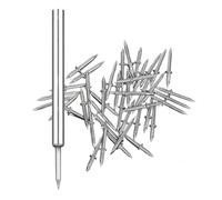 Katnetoly 500 Pezzi di Filetto per Battiscopa A Doppia Testa, Chiodi Giunture, Chiodi A Doppia Testa, di Sicurezza Invisibili con 5 Strumenti di Installazione Durevoli