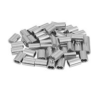 Katnetoly 50PZ Crimpatura In Alluminio Per Manichette In Alluminio Da 3Mm Per Metallico Da 3Mm