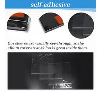 Katnetoly 50PZ Protettiva per Dischi nel Gel OPP per Giradischi Borsa per Dischi nel Vinile LP Autoadesiva