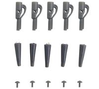 Katnetoly 50PZ / Set Pesca Terminal Tackle Clip di Sicurezza con i perni di Coda in Gomma Tubi Carp Fishing Tackle Strumenti