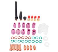 Katnetoly 55PZ Kit di Accessori per Torcia di Saldatura TIG Ugello di Allumina Lente un Gas Tozzo 10 Kit di Tazze nel per TIG -17/18/26
