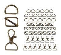 Katnetoly 56 Pezzi Ganci con Anelli Un D Set Hardware Borsa per Borsa Che Moschettoni Moschettoni Chiusure Girevoli con Fibbia Scorrevole