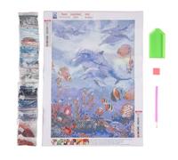 Katnetoly 5D Dipinto di Diamanti DIY Delfini Animale Pieno Tondo Diamante Ricamo a Punto Croce di Diamante Muro Dipinto