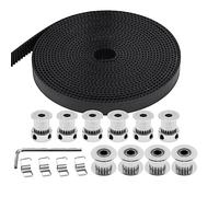 Katnetoly 5M Cinghia Dentata 10 mm Larghezza 20 Denti 5 mm Foro Puleggia Dentata Ruota + 20 Denti Foro 5 mm Tendicinghia Molla Torsione Accessori Stampante 3D