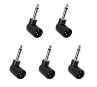 Katnetoly 5Pack 3 Pin 6,35 mm Convertitore Femmina Wireless Microfono Adattatore Tappa della Chitarra Elettrica Tana