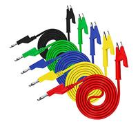 Katnetoly 5PZ 4Mm Multimetro Spina un Banana per Pinze un Coccodrillo di Prova per Cavi di Prova Elettrici e un Coccodrillo