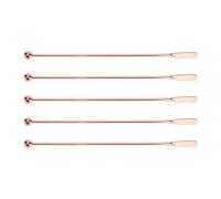 Katnetoly 5PZ Agitatori nel Acciaio Agitatori per Bevande Agitare Cocktail Swizzle Stick-Rose Gold-Bar Dritto, 19 Cm