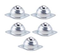 Katnetoly 5PZ Ruota Girevole A Sfera Girevole in Acciaio al Carbonio Robot per Auto Ruota Rotonda con Occhiello Universale per per Macchinari per Mobili