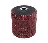 Katnetoly 6 Pezzi 4 Pollici 240 Dischi Lamellari nel Fibra di Nylon Rosso con Carta Vetrata, Perfetti per Rimuovere la e Lucidare I Tubi nel Acciaio Inossidabile