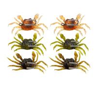 Katnetoly 6 Pezzi Cranka Crab Lure Crab Bait 3D Simulato Granchio Morbida con Doppi Ganci Affilati per Accessori da Pesca Strumenti