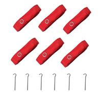 Katnetoly 6 Pezzi di Attrezzatura per Linee da Beach, Linee Rosse Portatili, Marcatori per da Gioco per Allenamento Sabbia, Spiaggia, Sport all'Aria Aperta