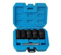 Katnetoly 6 Pezzi di Estrattore per Rotti con Manicotto da 17 Mm, 19 Mm, 21 Mm, 23 Mm, 27 mm e Kit di Strumenti per la Rimozione di con Perforante Centrale Facile da Usare