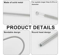 Katnetoly 6 Pezzi di Infila-Corda A Molla per Pantaloni Della Tuta e Pantaloncini - Clip Infila-Corda In Metallo Pieghevole per Cucire Facilmente