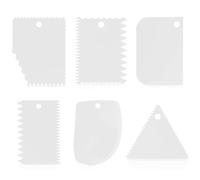 Katnetoly 6 Pezzi di Raschietto per Argilla In Plastica, Strumenti per Ceramica, Set di Raschietti per Argilla In Plastica Intagliata, Coltello per Scultura In Argilla Morbida, Bianca