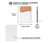 Katnetoly 6 Pezzi di Sublimazione in Pelle Vuota Portafoglio Mobile Sacchetto di Plastica Supporto per Telefono Cellulare Adesivo per Cellulare A Portafoglio per Cellulare