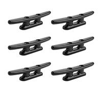 Katnetoly 6 Pezzi Nero Boat Cleat Kayak Cleat Boat Dock Cleat Kayak Canoe Cleat Tacchetti nel Nylon da 4 Pollici per Accessori di Ormeggio per Barche
